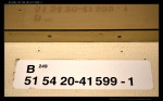 B 249, 51 54 20-41 599-1, DKV Olomouc, 11.03.2012, označení ve voze