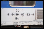 Bc 833, 51 54 59-80 162-4, DKV Praha, označení vozu, Pha ONJ, 07.11.2012