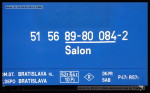 Salon, 51 56 89-80 084-2, DKV Bratislava, Bratislava hl.st., 07.12.2012, označení vozu