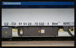 Bee 238, 61 54 20-70 532-4, DKV Praha, 28.07.2011, Brno Hl.n., nápisy na voze