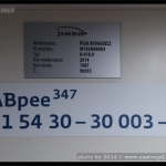ABpee 347, 61 54 30-30 003-3, DKV Brno, R803 Brno-Olomouc, 24.08.2014, štítek rekonstrukce