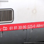 ABmz 346, 61 81 30-90 025-0, DKV Praha, Pardubice hl.n., 28.01.2015, označení