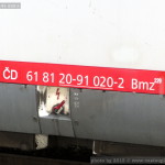 Bmz 229, 61 81 20-91 020-2, DKV Olomouc, Pardubice hl.n., 04.02.2015, označení