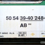 AB 350, 50 54 39-40 248-6 DKV Brno, R 904 Jeseník-Brno, 03.04.2011, nápisy na voze